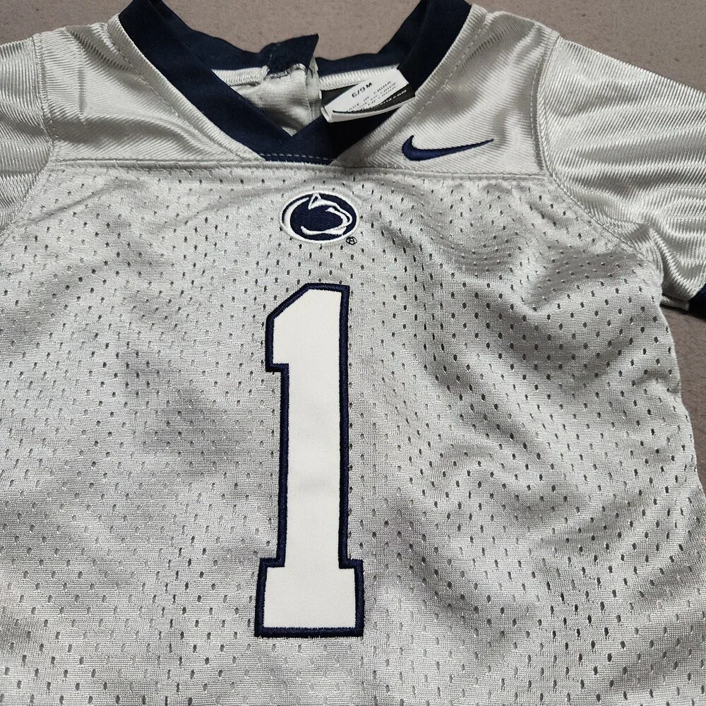 Nike Infant Football Jersey 6/9M Penn State Lions 1 Long Sleeve Gray 167